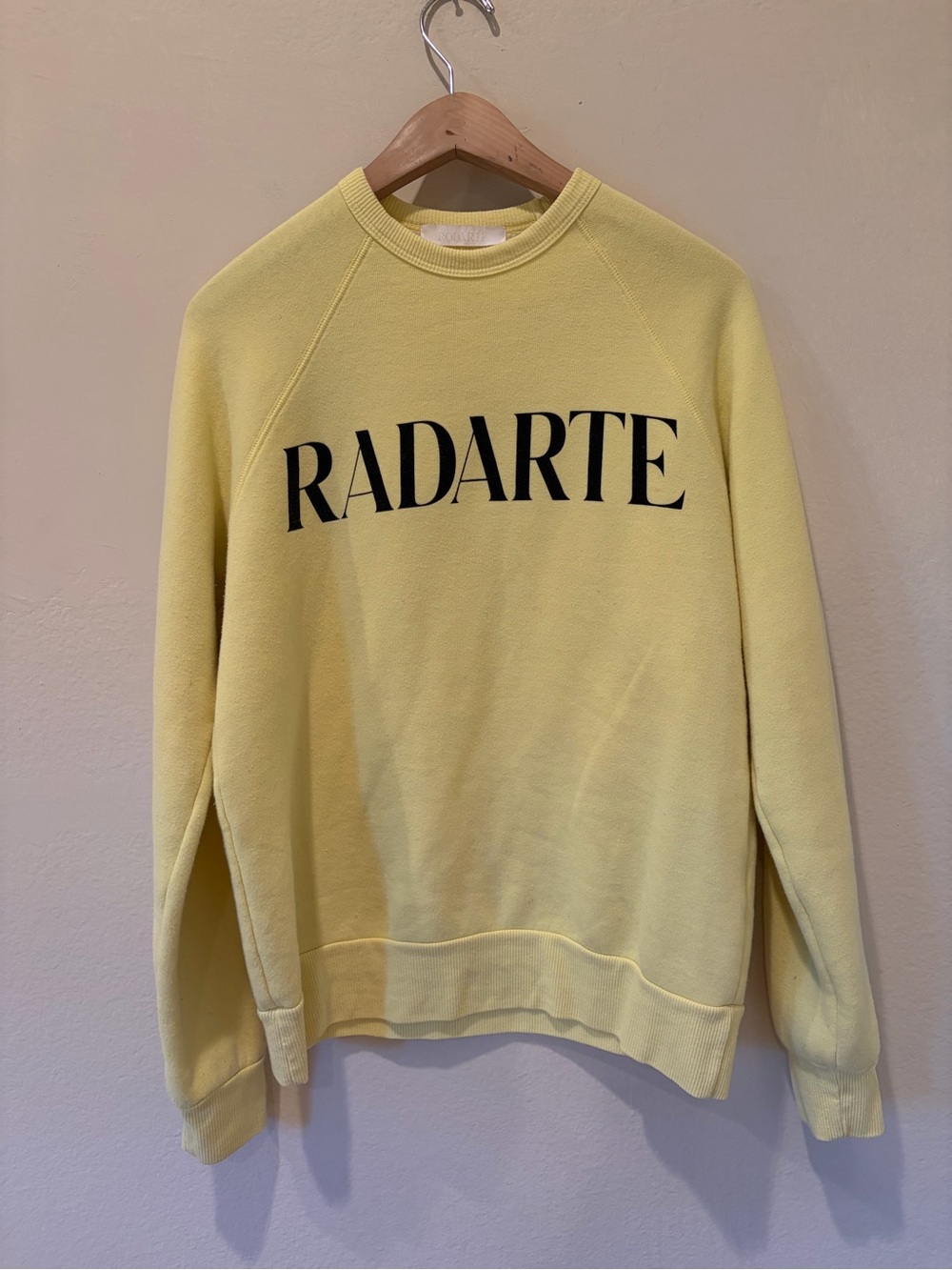 Rodarte Yellow Logo Crewneck Sweatshirt